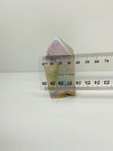 Load image into Gallery viewer, Titanian coated Amethyst tower