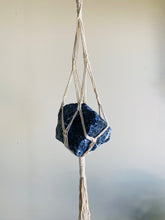 Load image into Gallery viewer, Natural macrame with Sodalite - hanging crystal