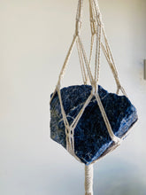 Load image into Gallery viewer, Natural macrame with Sodalite - hanging crystal