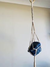 Load image into Gallery viewer, Natural macrame with Sodalite - hanging crystal