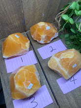 Load image into Gallery viewer, Orange Calcite semi polished points