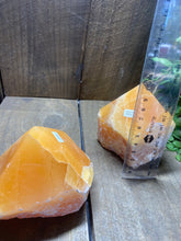 Load image into Gallery viewer, Orange Calcite semi polished points