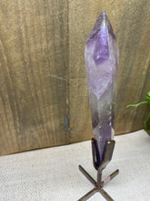Load image into Gallery viewer, Phantom Amethyst point on display stand