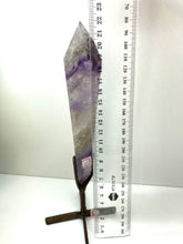 Load image into Gallery viewer, Phantom Amethyst point on display stand