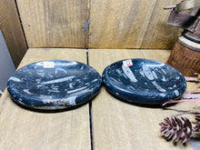 Load image into Gallery viewer, Polished Fossil Ammonite Orthoceras oval Bowl - home decor