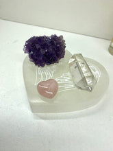 Load image into Gallery viewer, Selenite love heart disc and charging disc