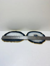 Load image into Gallery viewer, Natural polished Agate Slice drink coasters with Gold Electroplating - Set of 2