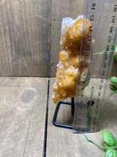 Load image into Gallery viewer, Small Citrine crystal on black stand