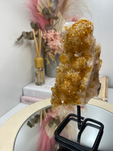 Load image into Gallery viewer, Small Citrine crystal on black stand