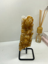 Load image into Gallery viewer, Small Citrine crystal on black stand