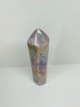 Load image into Gallery viewer, Titanian coated Amethyst tower