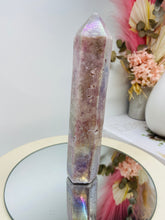 Load image into Gallery viewer, Titanian coated Amethyst tower