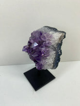 Load image into Gallery viewer, Amethyst Crystal on black display stand