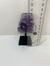 Load image into Gallery viewer, Amethyst Crystal on black display stand