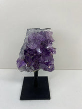 Load image into Gallery viewer, Amethyst Crystal on black display stand