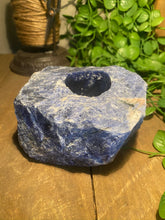 Load image into Gallery viewer, Sodalite tea light Candle Holders, natural stone / crystal