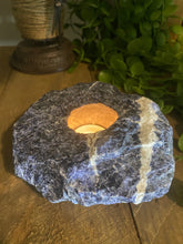 Load image into Gallery viewer, Sodalite tea light Candle Holders, natural stone / crystal