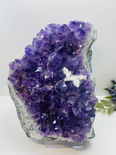 Load image into Gallery viewer, Amethyst Crystal on display stand - large piece with removable display stand