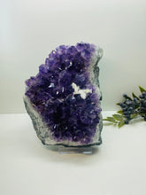 Load image into Gallery viewer, Amethyst Crystal on display stand - large piece with removable display stand