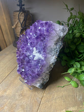 Load image into Gallery viewer, Amethyst Crystal on display stand - large piece with removable display stand
