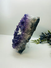 Load image into Gallery viewer, Amethyst Crystal on display stand - large piece with removable display stand