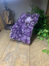 Load image into Gallery viewer, Amethyst Crystal on display stand - large piece with removable display stand