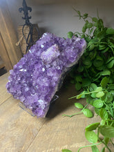 Load image into Gallery viewer, Amethyst Crystal on display stand - large piece with removable display stand