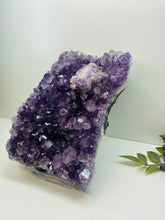 Load image into Gallery viewer, Amethyst Crystal on display stand - large piece with removable display stand