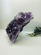 Load image into Gallery viewer, Amethyst Crystal on display stand - large piece with removable display stand