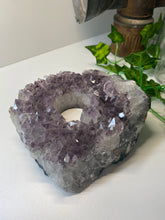 Load image into Gallery viewer, Amethyst Crystal tea light candle holder - home décor