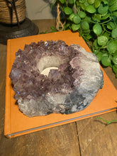 Load image into Gallery viewer, Amethyst Crystal tea light candle holder - home décor