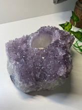 Load image into Gallery viewer, Amethyst Crystal tea light candle holder - home décor