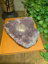 Load image into Gallery viewer, Amethyst Crystal tea light candle holder - home décor