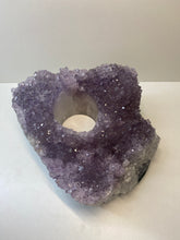 Load image into Gallery viewer, Amethyst Crystal tea light candle holder - home décor