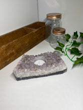 Load image into Gallery viewer, Amethyst Crystal tea light candle holder