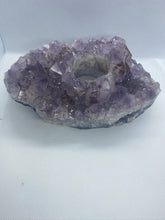 Load image into Gallery viewer, Amethyst Crystal tea light candle holder - home décor