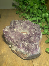 Load image into Gallery viewer, Amethyst Crystal tea light candle holder - home décor