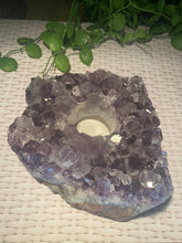 Load image into Gallery viewer, Amethyst Crystal tea light candle holder - home décor