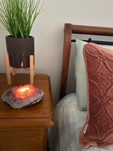 Load image into Gallery viewer, Amethyst Crystal tea light candle holder - home décor