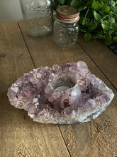 Load image into Gallery viewer, Amethyst Crystal tea light candle holder - home décor