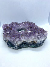 Load image into Gallery viewer, Amethyst Crystal Candle Holder, home décor