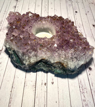 Load image into Gallery viewer, Amethyst Crystal Candle Holder, home décor