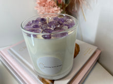 Load image into Gallery viewer, Large Amethyst stone natural soy Candle - Large candle size (285g)