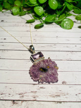 Load image into Gallery viewer, Amethyst pendant set in sterling silver - necklace