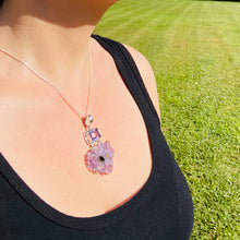 Load image into Gallery viewer, Amethyst pendant set in sterling silver - necklace