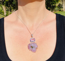 Load image into Gallery viewer, Amethyst pendant set in sterling silver - necklace