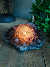 Load image into Gallery viewer, Amethyst Crystal tea light candle holder