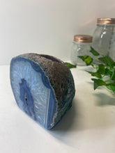 Load image into Gallery viewer, Blue Agate tea light Candle Holder 56