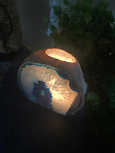 Load image into Gallery viewer, Blue Agate tea light Candle Holder 56