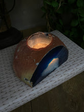 Load image into Gallery viewer, Blue Agate tea light Candle Holder